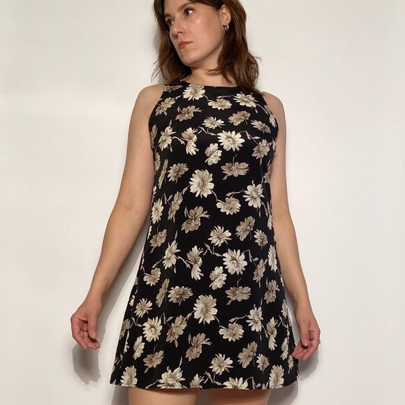 Vintage 1990s Grunge DAISY Mini Dress -- Medium - Picture 3 of 9